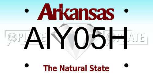 AIY05H Arkansas License Plate
