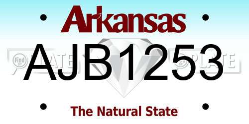 AJB1253 Arkansas License Plate