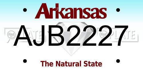 AJB2227 Arkansas License Plate