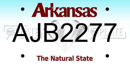 AJB2277 Arkansas License Plate