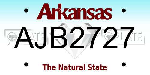 AJB2727 Arkansas License Plate