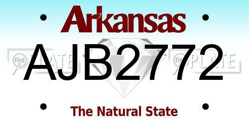 AJB2772 Arkansas License Plate