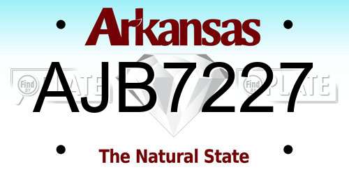 AJB7227 Arkansas License Plate