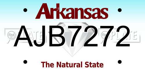 AJB7272 Arkansas License Plate