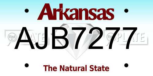 AJB7277 Arkansas License Plate