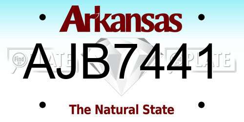 AJB7441 Arkansas License Plate