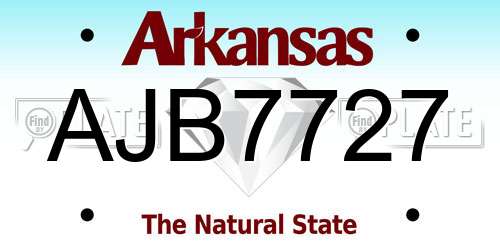 AJB7727 Arkansas License Plate