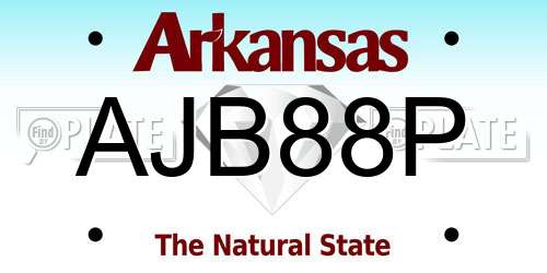AJB88P Arkansas License Plate
