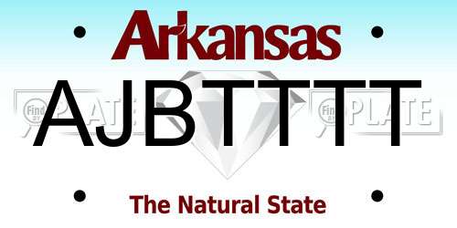 AJBTTTT Arkansas License Plate