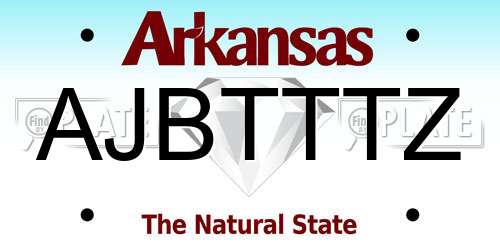 AJBTTTZ Arkansas License Plate