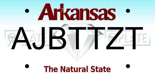 AJBTTZT Arkansas License Plate