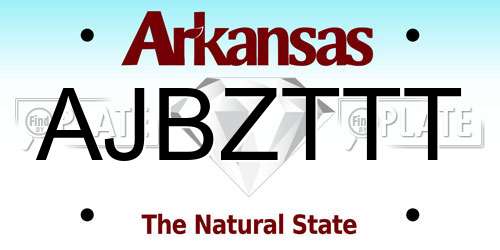 AJBZTTT Arkansas License Plate