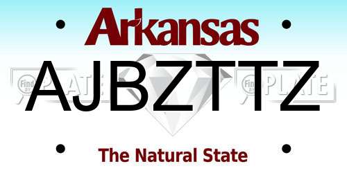 AJBZTTZ Arkansas License Plate