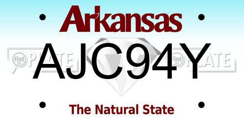 AJC94Y Arkansas License Plate