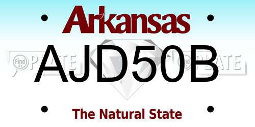 AJD50B Arkansas License Plate