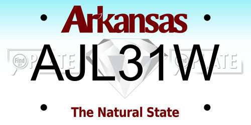 AJL31W Arkansas License Plate