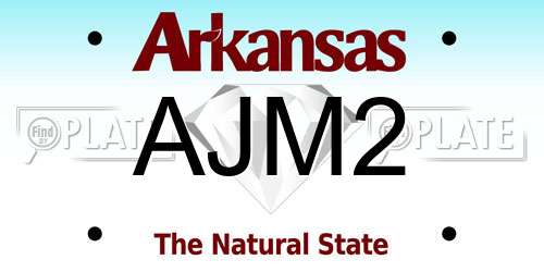 AJM2 Arkansas License Plate