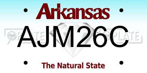 AJM26C Arkansas License Plate