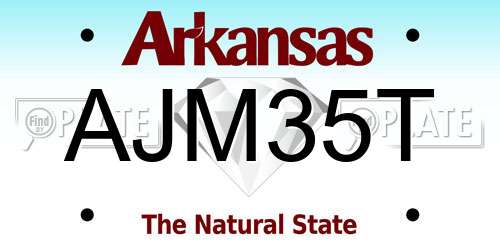 AJM35T Arkansas License Plate
