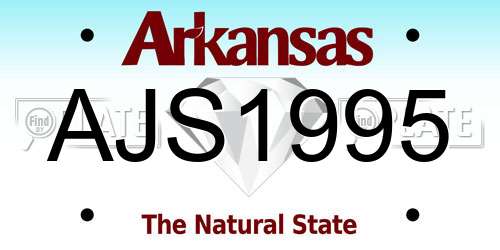 AJS1995 Arkansas License Plate