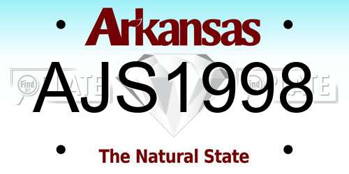 AJS1998 Arkansas License Plate