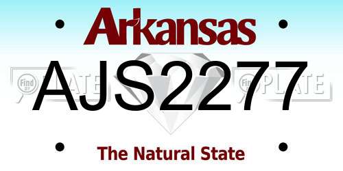 AJS2277 Arkansas License Plate