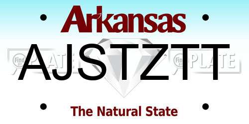AJSTZTT Arkansas License Plate