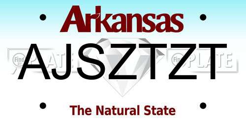 AJSZTZT Arkansas License Plate