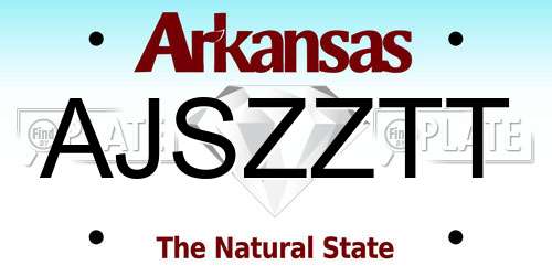 AJSZZTT Arkansas License Plate