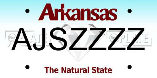 AJSZZZZ Arkansas License Plate