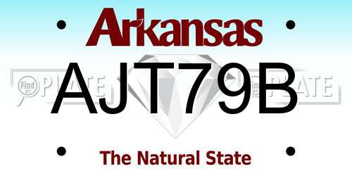 AJT79B Arkansas License Plate