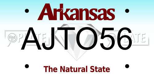 AJTO56 Arkansas License Plate