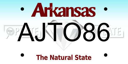 AJTO86 Arkansas License Plate