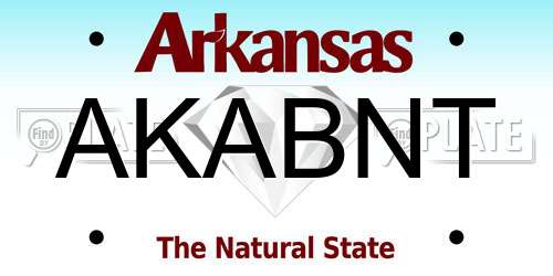 AKABNT Arkansas License Plate