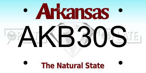 AKB30S Arkansas License Plate