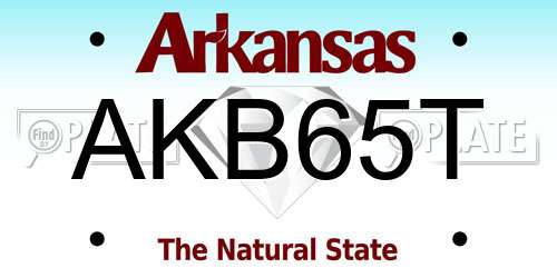 AKB65T Arkansas License Plate