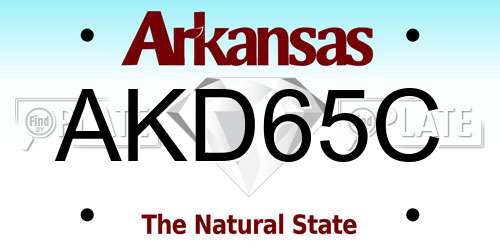 AKD65C Arkansas License Plate