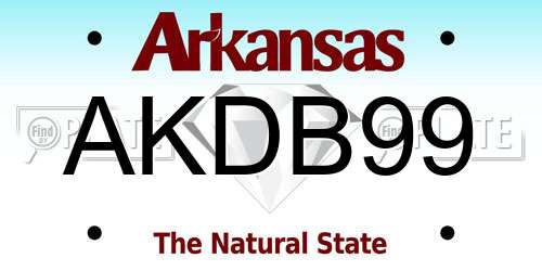 AKDB99 Arkansas License Plate