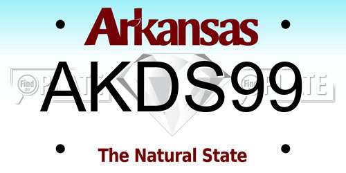 AKDS99 Arkansas License Plate