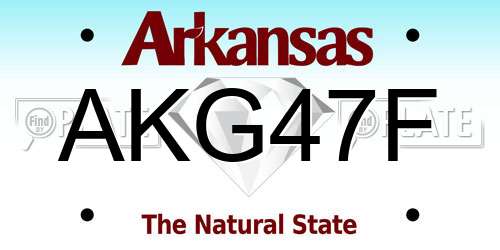 AKG47F Arkansas License Plate