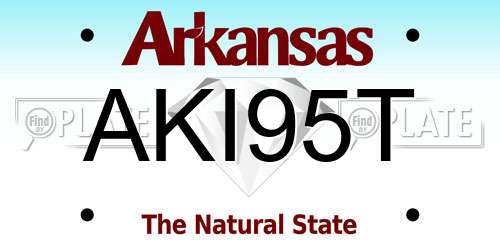 AKI95T Arkansas License Plate