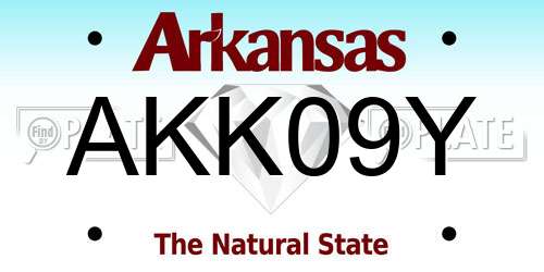 AKK09Y Arkansas License Plate