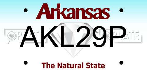 AKL29P Arkansas License Plate