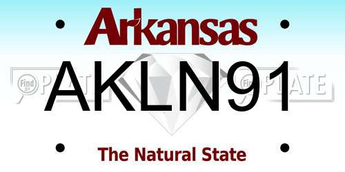 AKLN91 Arkansas License Plate