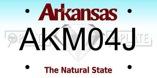 AKM04J Arkansas License Plate