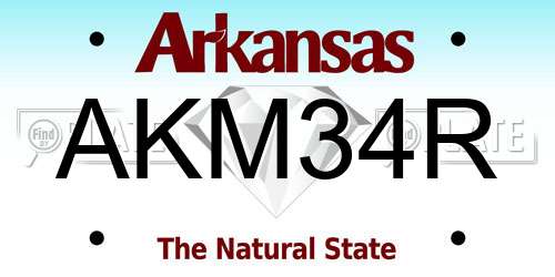 AKM34R Arkansas License Plate