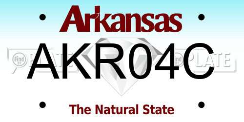 AKR04C Arkansas License Plate