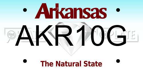 AKR10G Arkansas License Plate