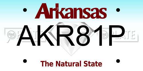 AKR81P Arkansas License Plate
