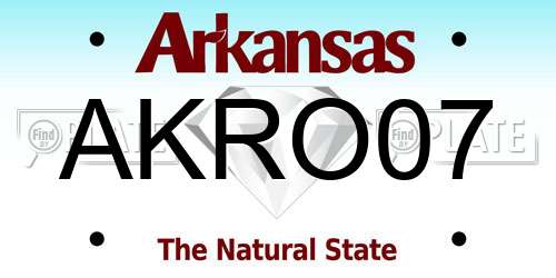 AKRO07 Arkansas License Plate